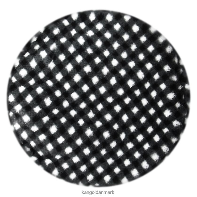 Kangol Danmark - Kangol unisex sort gingham baret i imiteret pels tilbehør 84N208407
