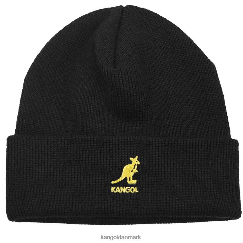 Kangol Danmark - Kangol unisex sort/guld akryl manchet træk på tilbehør 84N208843