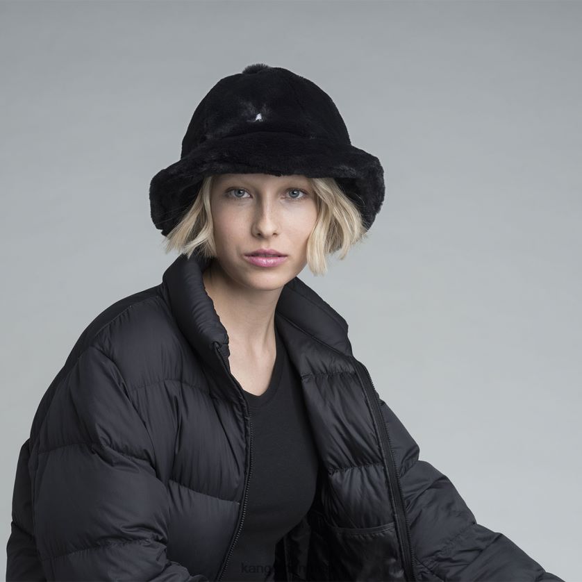 Kangol Danmark - Kangol unisex sort imiteret pels casual tilbehør 84N208697