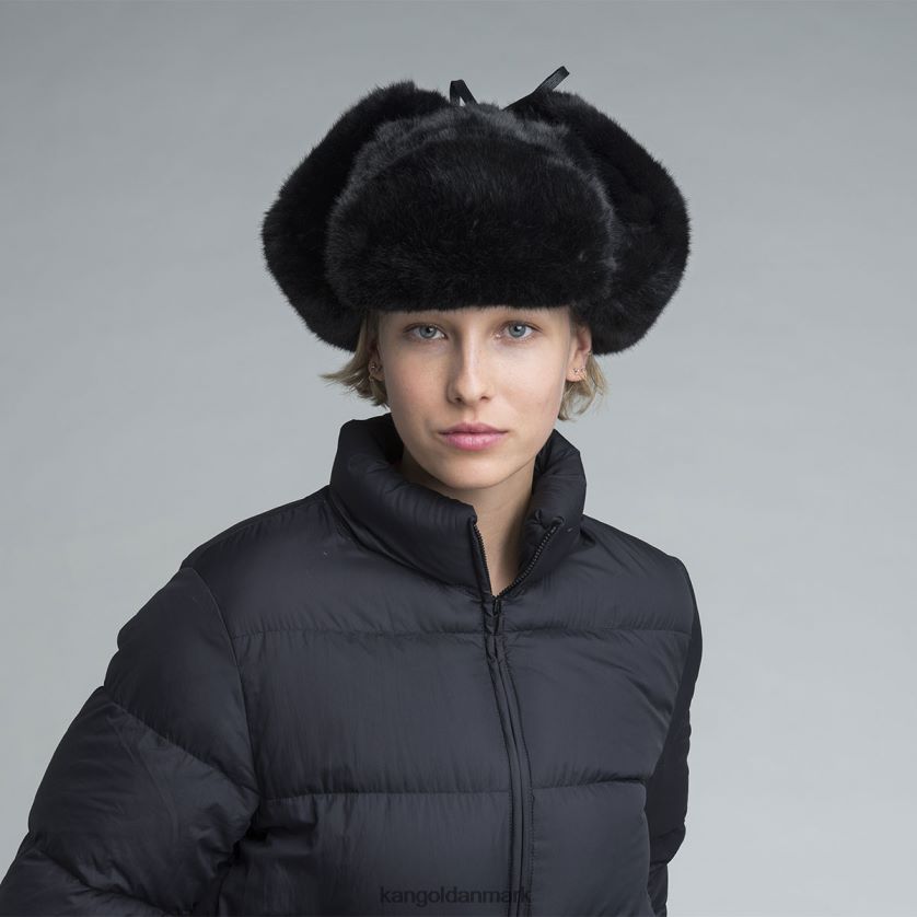 Kangol Danmark - Kangol unisex sort imiteret pelsfanger tilbehør 84N208861