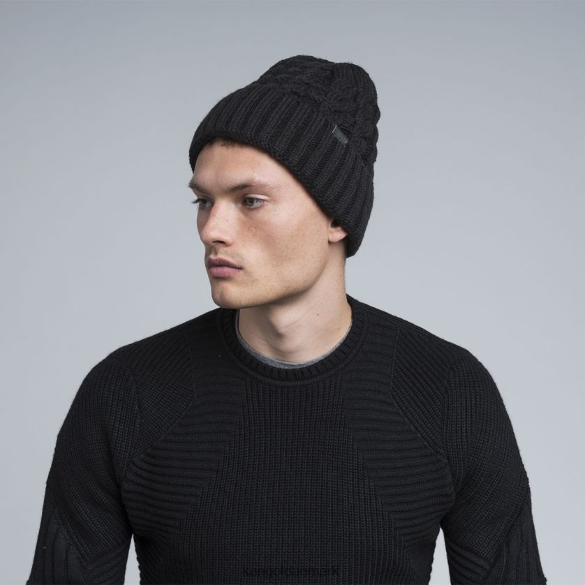 Kangol Danmark - Kangol unisex sort kabel hue tilbehør 84N208824