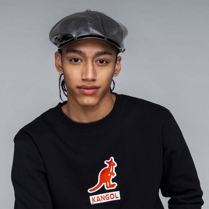 Kangol Danmark - Kangol unisex sort kasket i imiteret læder tilbehør 84N208763