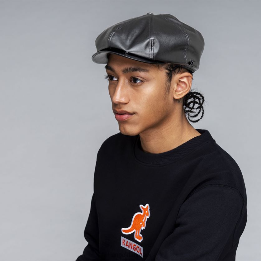 Kangol Danmark - Kangol unisex sort kasket i imiteret læder tilbehør 84N208763