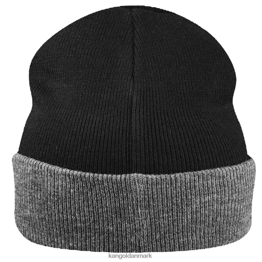 Kangol Danmark - Kangol unisex sort/mørk flannel akryl manchet træk på tilbehør 84N208842