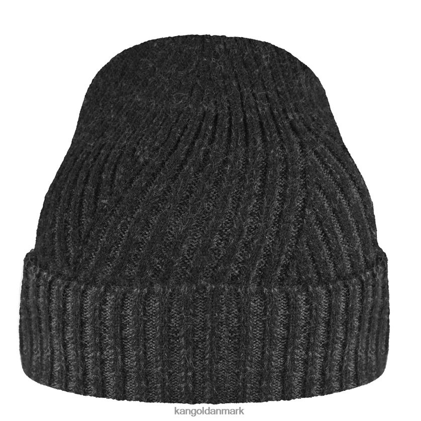 Kangol Danmark - Kangol unisex sort/mørkegrå 2-tonet manchet pull-on tilbehør 84N208835