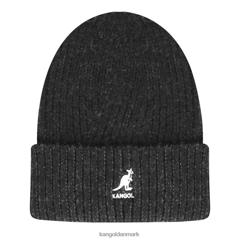 Kangol Danmark - Kangol unisex sort/mørkegrå 2-tonet manchet pull-on tilbehør 84N208835
