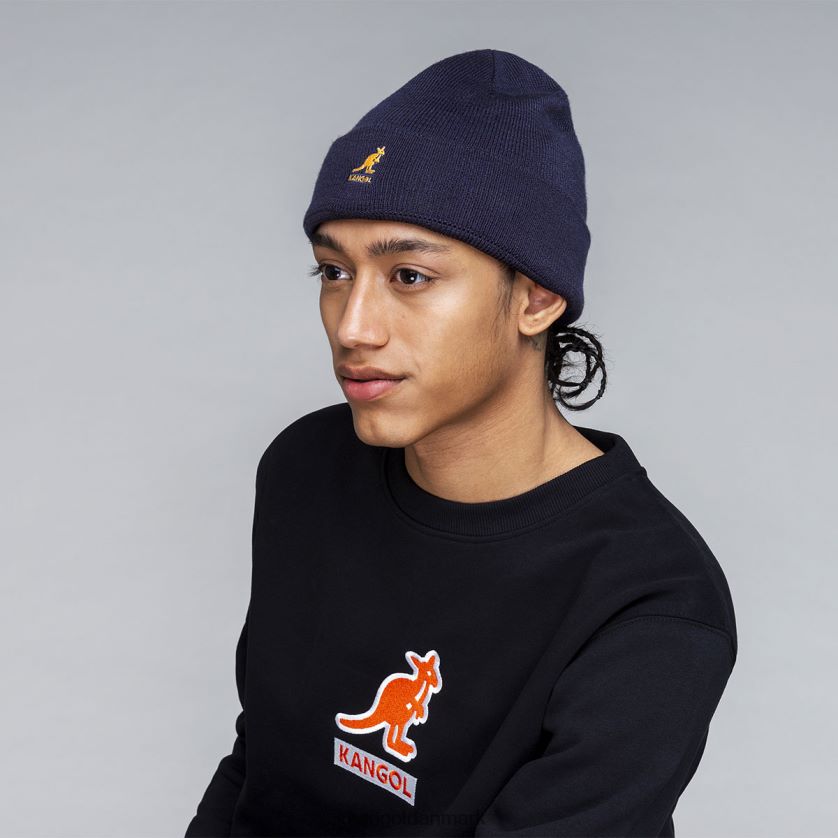 Kangol Danmark - Kangol unisex sort ribstribet rev beanie tilbehør 84N208809