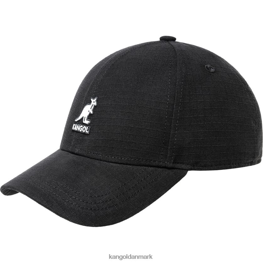 Kangol Danmark - Kangol unisex sort ripstop essentiel baseball tilbehør 84N208365
