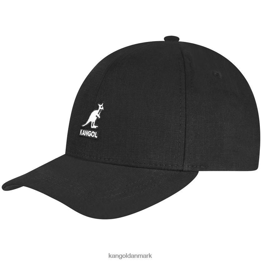 Kangol Danmark - Kangol unisex sort ripstop essentiel baseball tilbehør 84N208365
