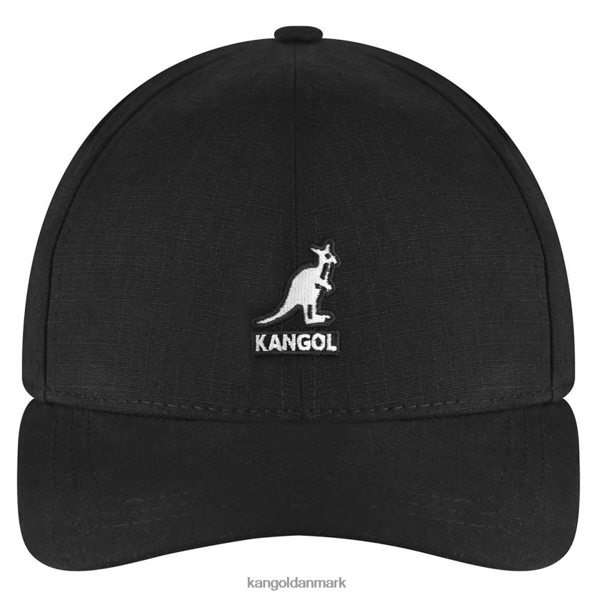Kangol Danmark - Kangol unisex sort ripstop essentiel baseball tilbehør 84N208365