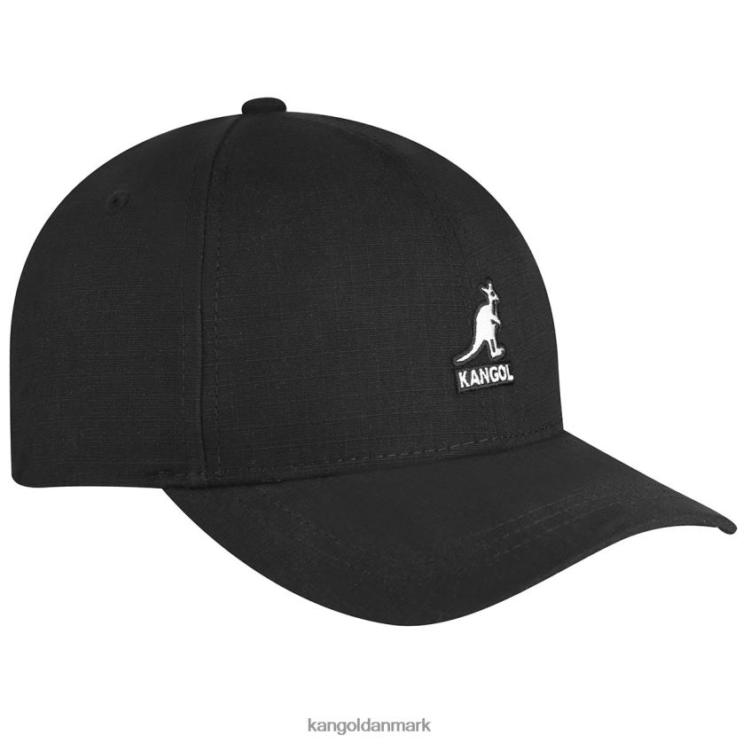 Kangol Danmark - Kangol unisex sort ripstop essentiel baseball tilbehør 84N208365