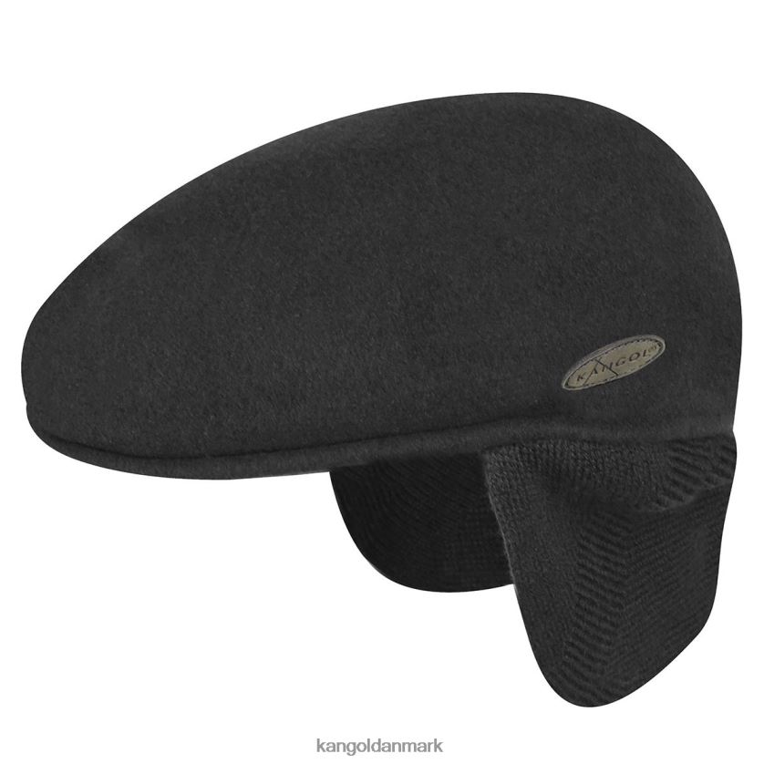 Kangol Danmark - Kangol unisex sort uld 504 øreklap tilbehør 84N208148