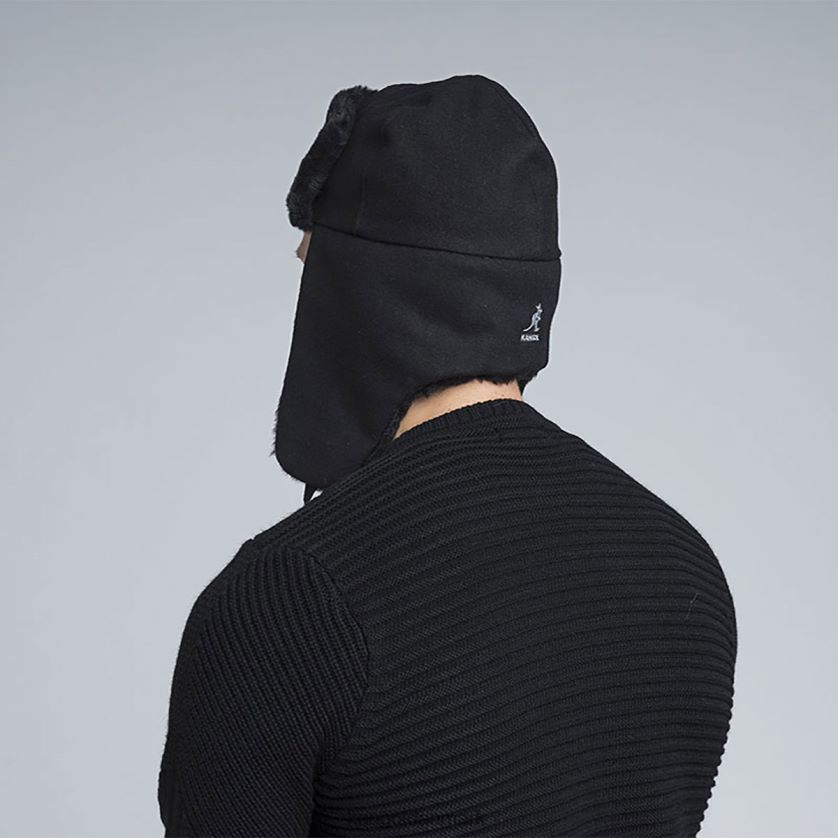 Kangol Danmark - Kangol unisex sort uld ushanka tilbehør 84N208851