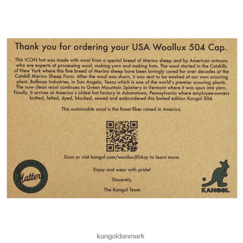 Kangol Danmark - Kangol unisex sort usa woollux 504 - limited edition tilbehør 84N208111