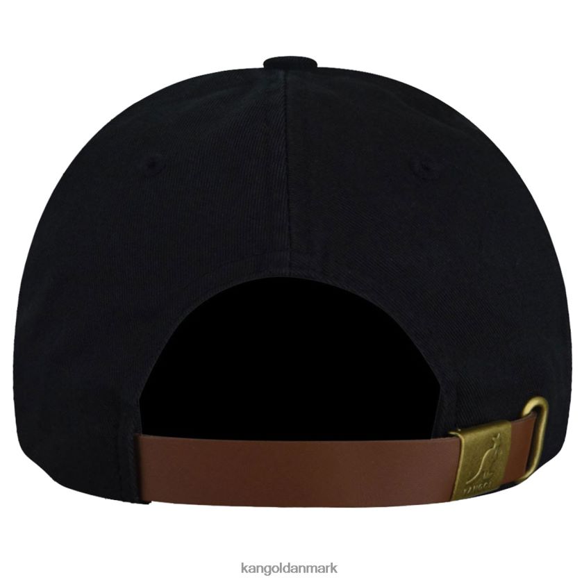 Kangol Danmark - Kangol unisex sort vasket baseball tilbehør 84N208337