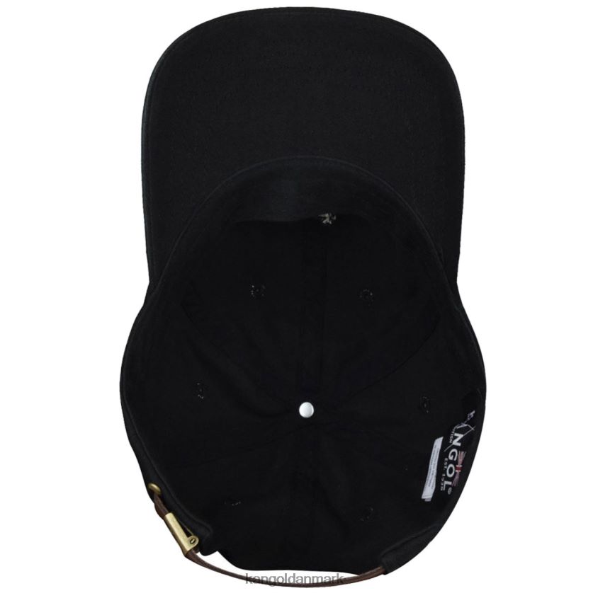 Kangol Danmark - Kangol unisex sort vasket baseball tilbehør 84N208337