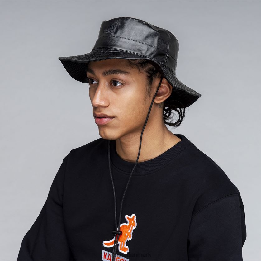 Kangol Danmark - Kangol unisex sort vendbar spand i imiteret læder tilbehør 84N208544