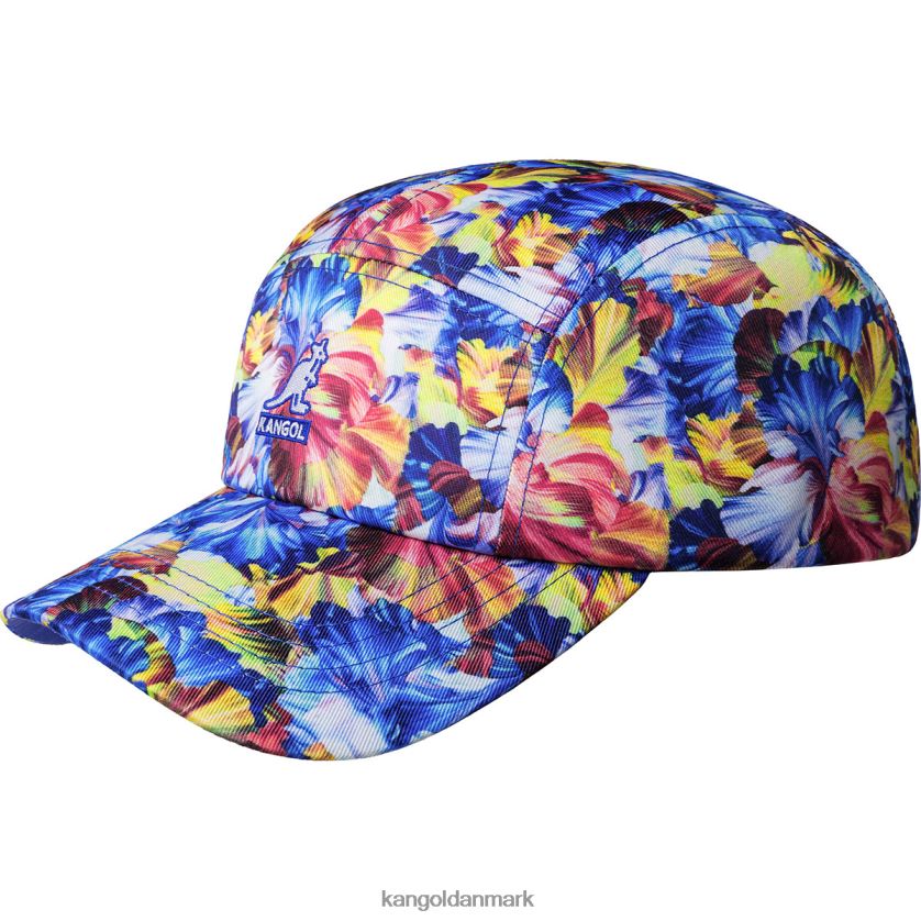 Kangol Danmark - Kangol unisex stjerneblå blomster blomstret kasket med 5 paneler tilbehør 84N208288