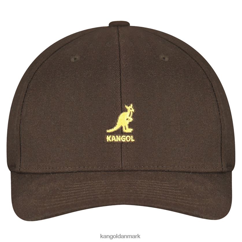 Kangol Danmark - Kangol unisex tørvebrun uld flexfit baseball tilbehør 84N208328