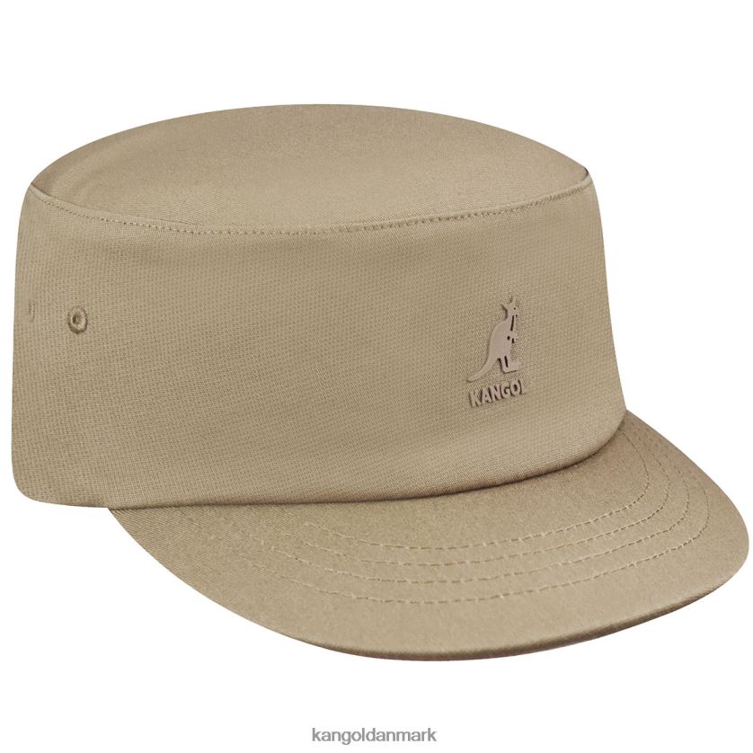 Kangol Danmark - Kangol unisex taupe army kasket i stretch fit tilbehør 84N208255