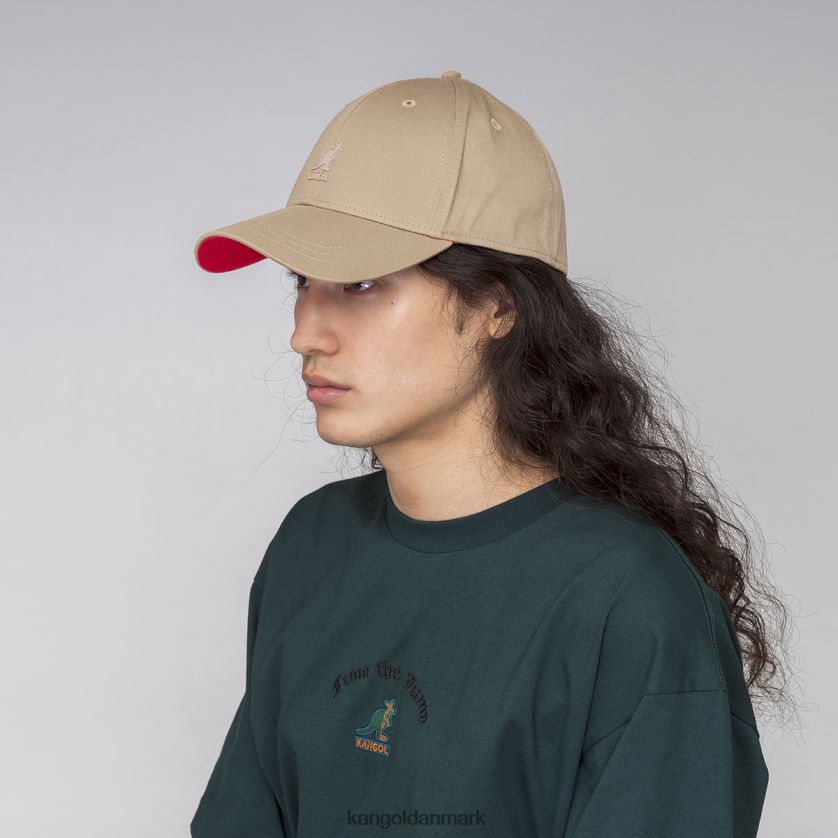 Kangol Danmark - Kangol unisex taupe stretch fit baseball tilbehør 84N208376