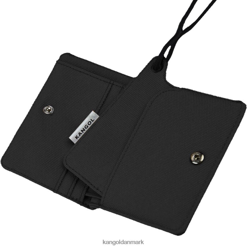 Kangol Danmark - Kangol unisex sort 2-vejs kortholder tilbehør 84N2081254