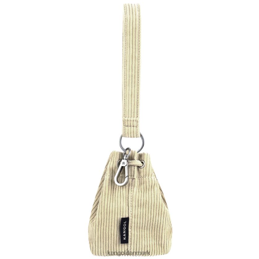 Kangol Danmark - Kangol unisex beige fløjlsbuks mini bucket bag nøglering tilbehør 84N2081245