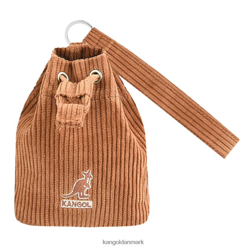 Kangol Danmark - Kangol unisex brun fløjlsbuks mini bucket bag nøglering tilbehør 84N2081246
