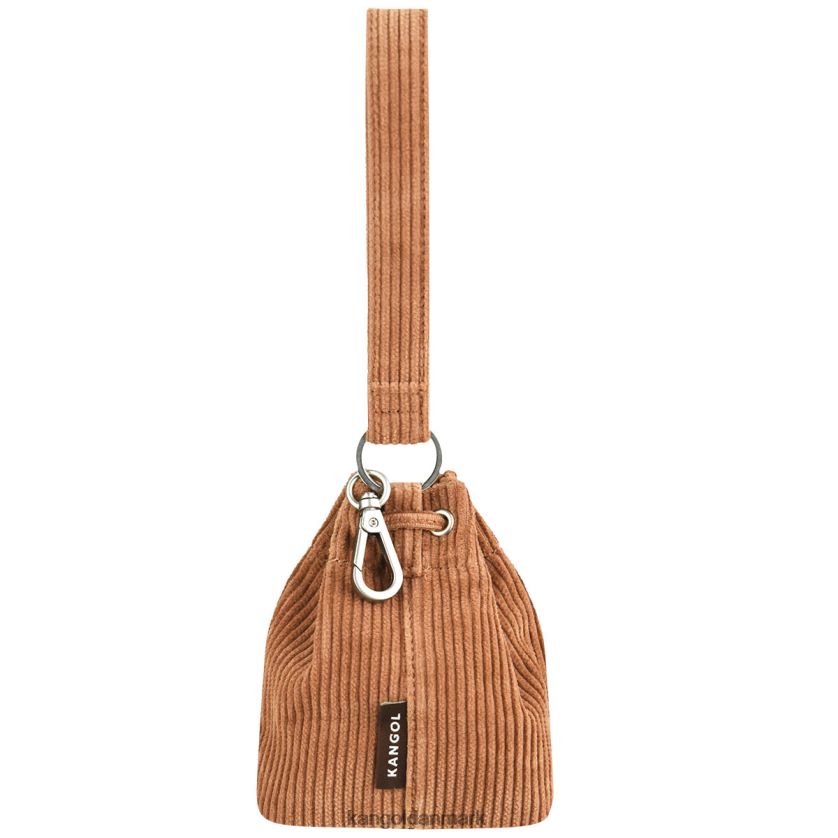 Kangol Danmark - Kangol unisex brun fløjlsbuks mini bucket bag nøglering tilbehør 84N2081246