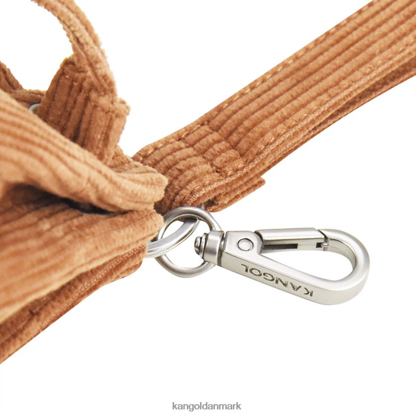 Kangol Danmark - Kangol unisex brun fløjlsbuks mini bucket bag nøglering tilbehør 84N2081246