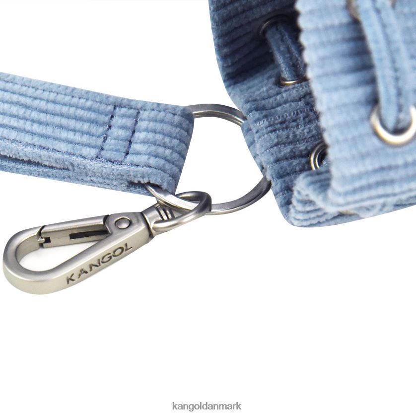 Kangol Danmark - Kangol unisex melange blå fløjlsbuks mini bucket bag nøglering tilbehør 84N2081247