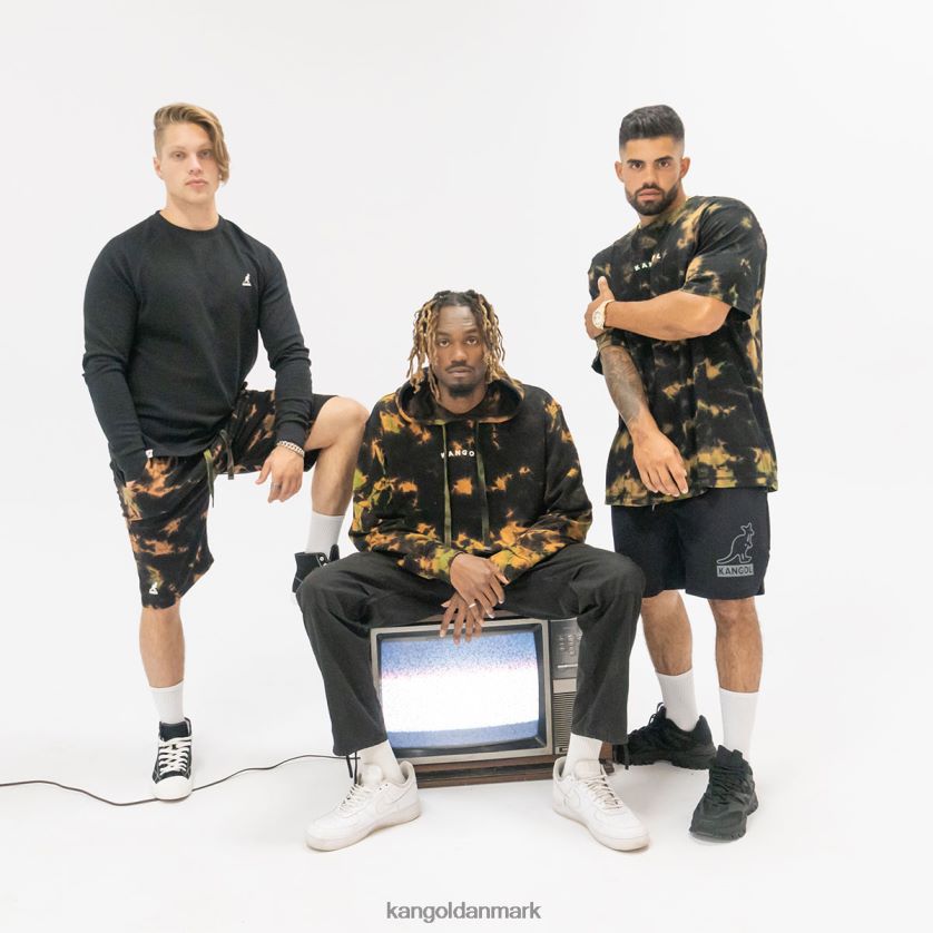 Kangol Danmark - Kangol mænd isblå tie dye hættetrøje tøj 84N2081176