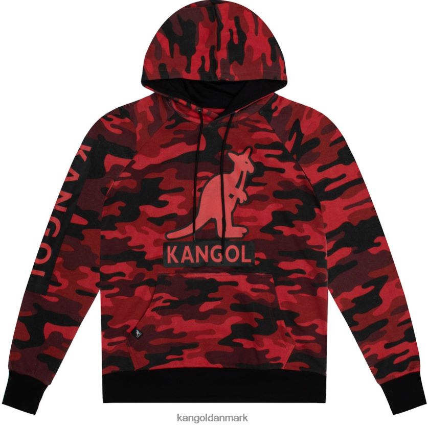 Kangol Danmark - Kangol unisex rød camo camo hættetrøje tøj 84N2081111