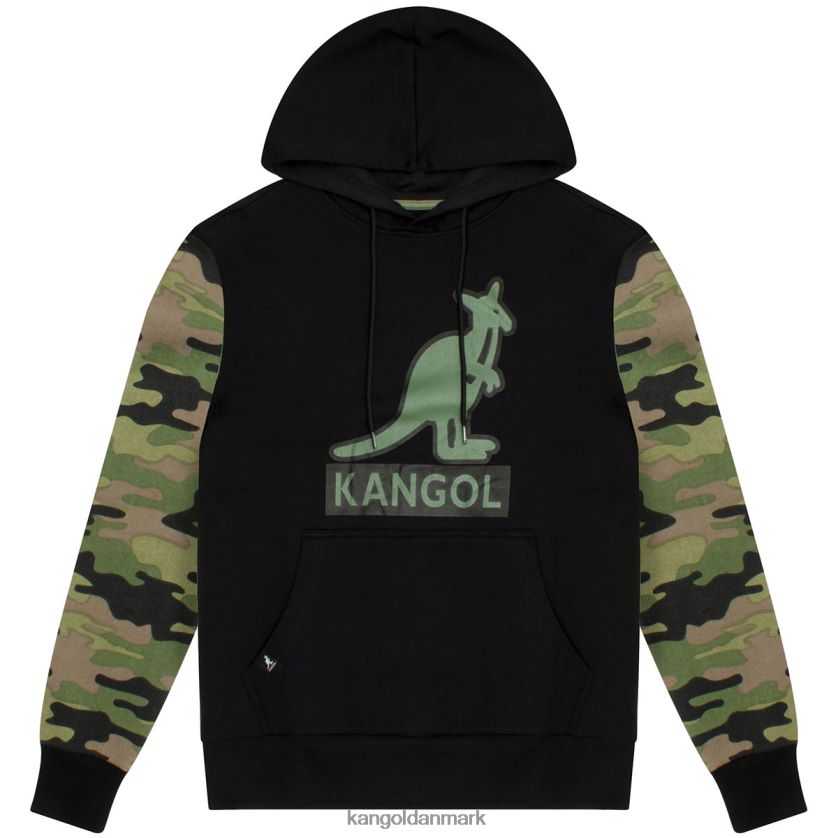 Kangol Danmark - Kangol unisex sort/hær kontrast camo hættetrøje tøj 84N2081133
