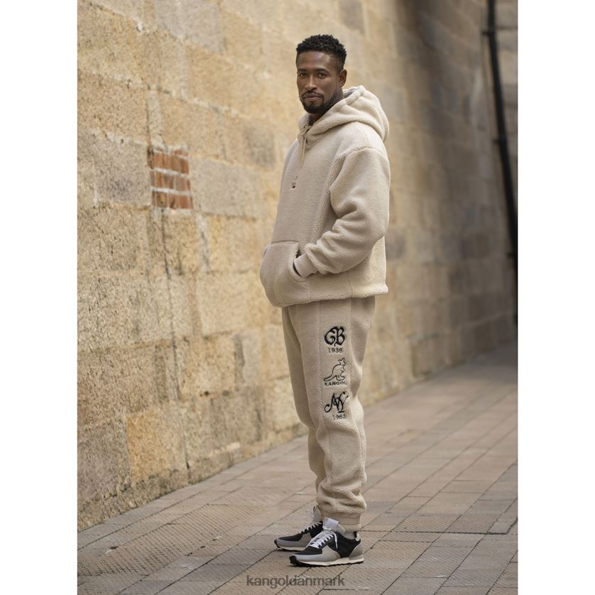 Kangol Tøj - Kangol unisex beige sherpa hættetrøje tøj 84N2081184