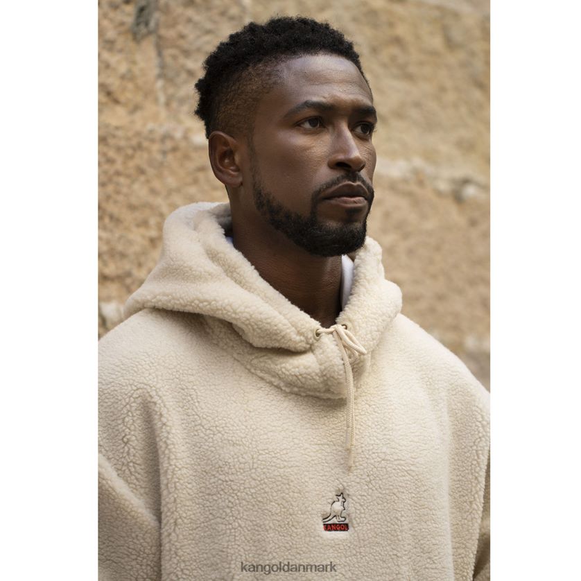 Kangol Tøj - Kangol unisex beige sherpa hættetrøje tøj 84N2081184