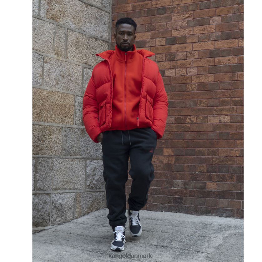 Kangol Tøj - Kangol unisex flamme skarlagen dunjakke med påsyet lomme tøj 84N2081231