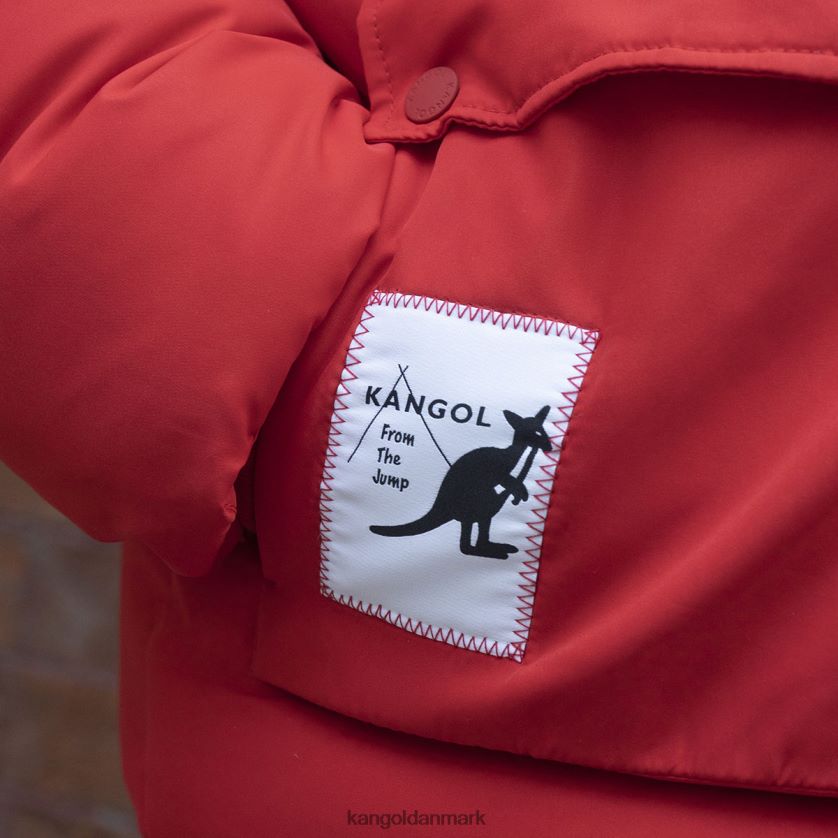 Kangol Tøj - Kangol unisex flamme skarlagen dunjakke med påsyet lomme tøj 84N2081231