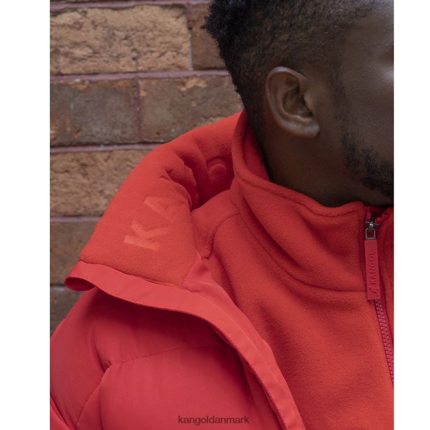 Kangol Tøj - Kangol unisex flamme skarlagen dunjakke med påsyet lomme tøj 84N2081231