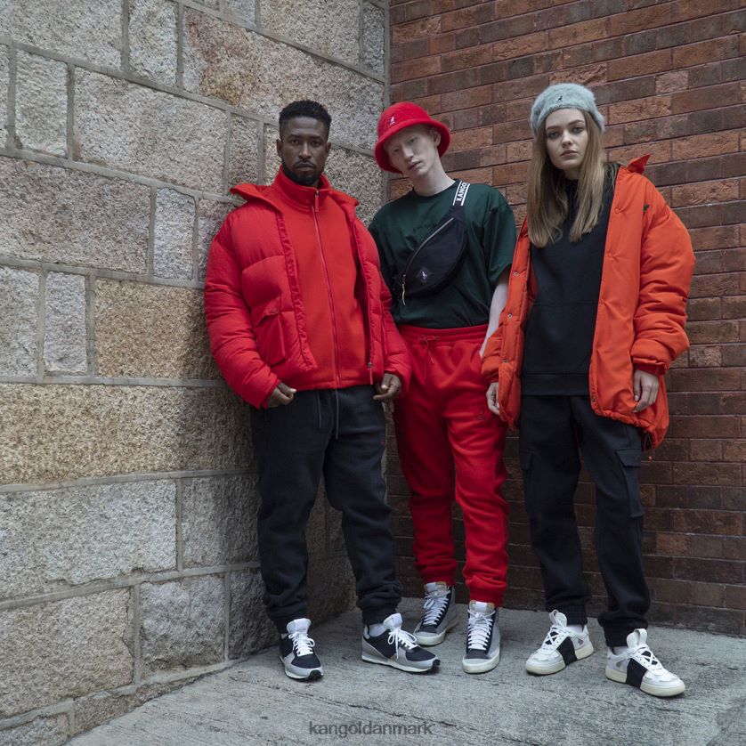 Kangol Tøj - Kangol unisex flamme skarlagen dunjakke med påsyet lomme tøj 84N2081231