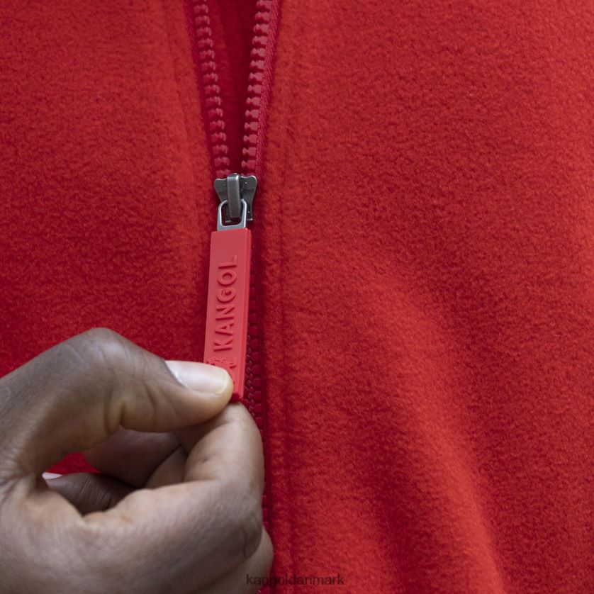 Kangol Tøj - Kangol unisex flamme skarlagen fleecejakke med lynlås tøj 84N2081233