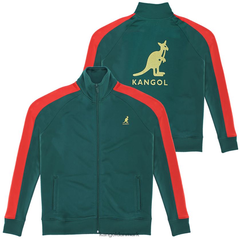 Kangol Tøj - Kangol unisex smaragd/rød retro træningsjakke tøj 84N2081194