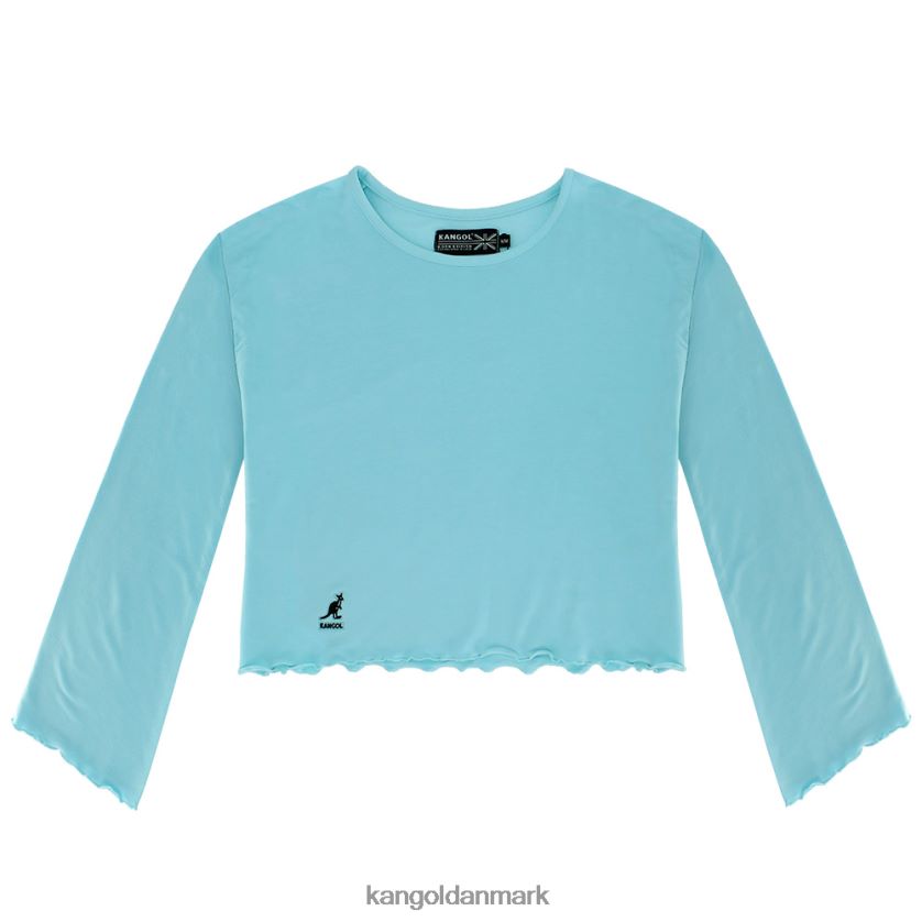Kangol Tøj - Kangol kvinder tanager turkis flæsede crop top tøj 84N2081226