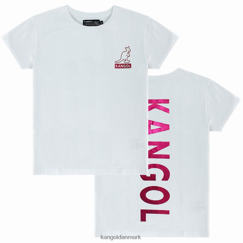 Kangol Tøj - Kangol unisex hvid/pink folie kortærmet t-shirt tøj 84N2081216