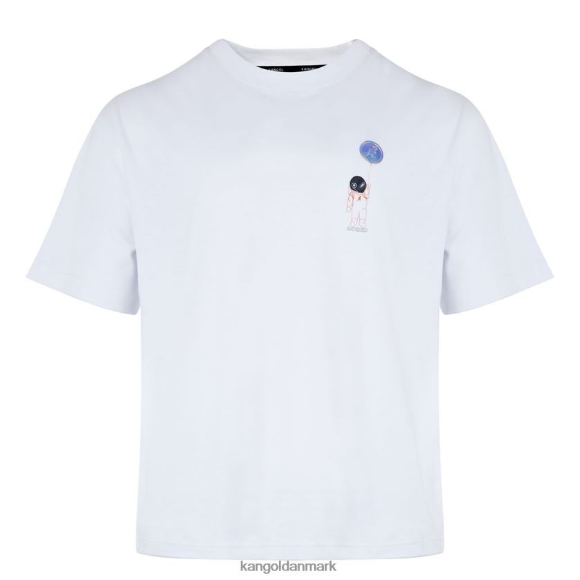 Kangol Tøj - Kangol unisex hvid rummand grafisk t-shirt tøj 84N2081208