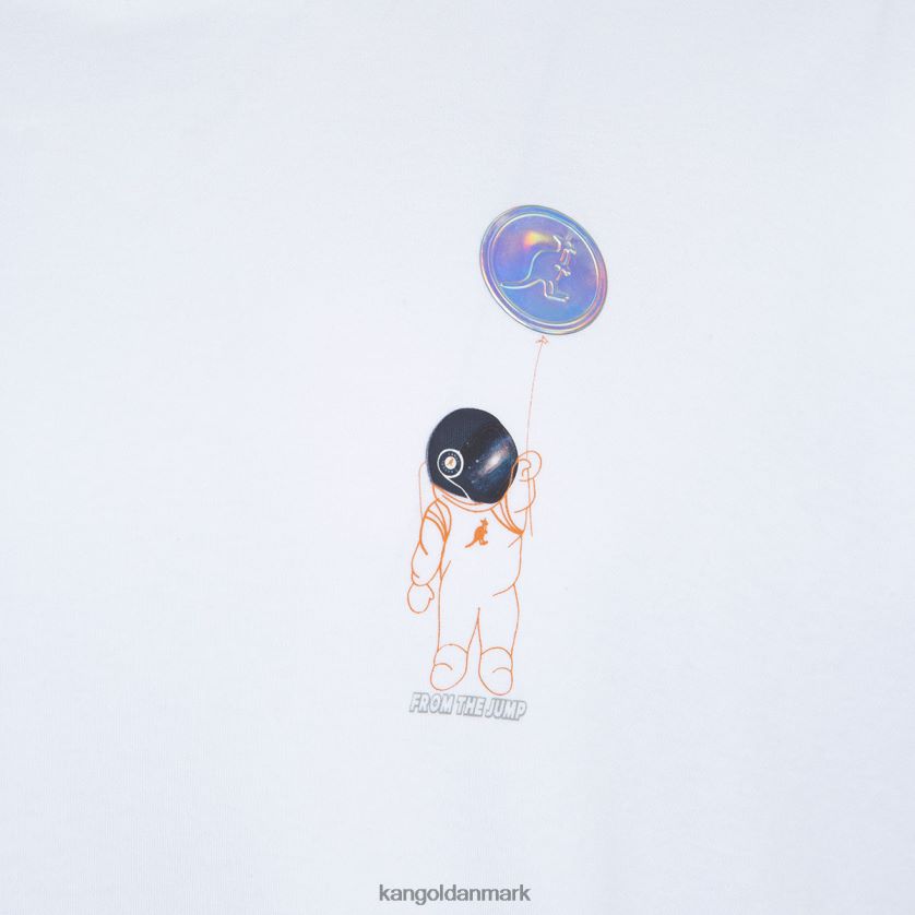 Kangol Tøj - Kangol unisex hvid rummand grafisk t-shirt tøj 84N2081208