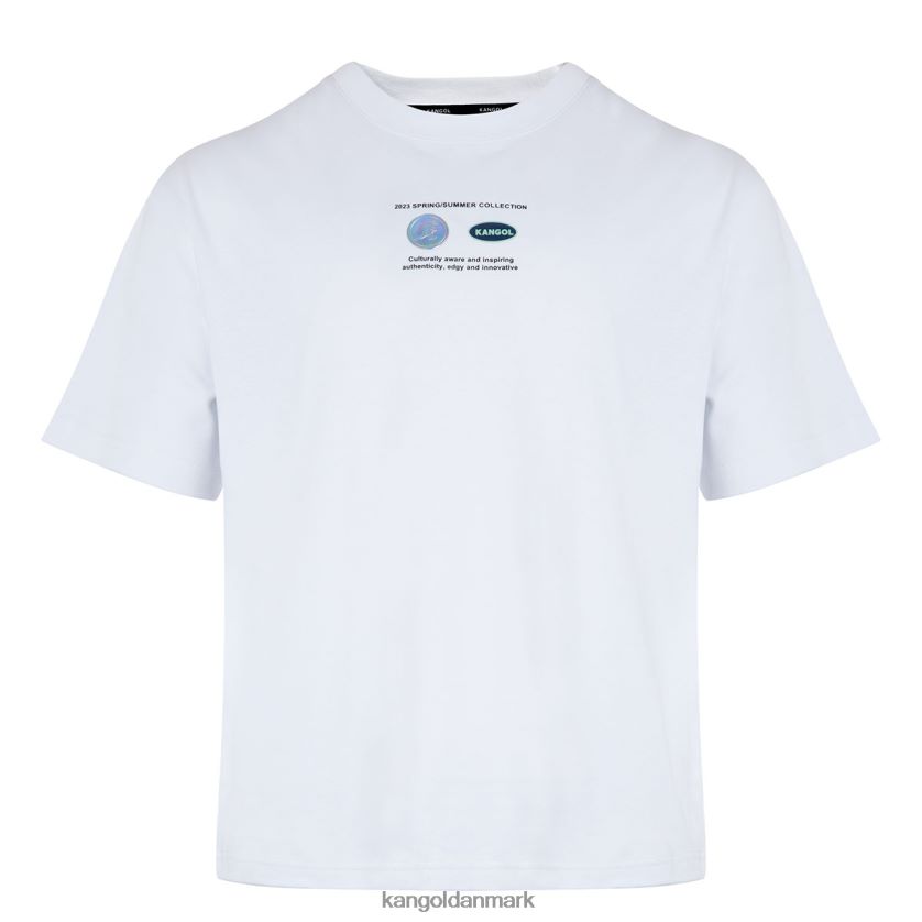 Kangol Tøj - Kangol unisex hvid rumraket grafisk t-shirt tøj 84N2081199