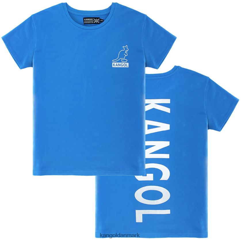 Kangol Tøj - Kangol unisex indigo bunting/hvid folie kortærmet t-shirt tøj 84N2081217